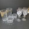 Cut Glass Vases, Bowls, and Crystal Wine Glasses in Mixed Styles - 7