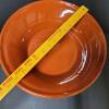 Glazed Terracotta Bowl with Wooden Tripod Stand - 7