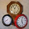 Wall Clocks: Wooden Regulator, Black London, Red Skytimer