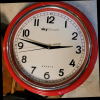 Wall Clocks: Wooden Regulator, Black London, Red Skytimer - 3