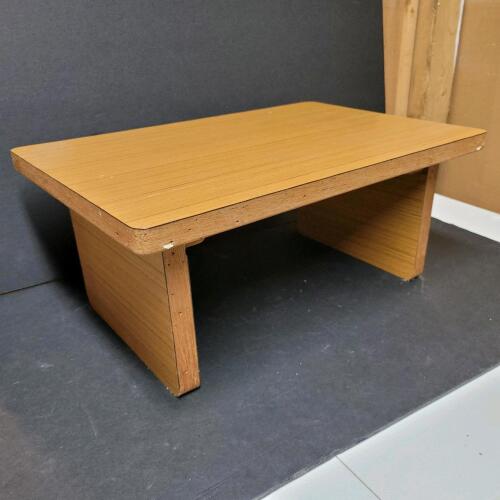 Wood Veneer Low Table Rectangular Minimalist Style