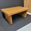 Wood Veneer Low Table Rectangular Minimalist Style