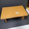 Wood Veneer Low Table Rectangular Minimalist Style - 7