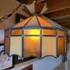 Stained Glass Swag Pendant Lamp in the Manner of Tiffany - 2