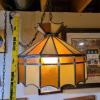 Stained Glass Swag Pendant Lamp in the Manner of Tiffany - 7