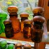Apothecary Jars in Blue, Green and Amber Glass, Modern-Style - 2