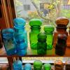 Apothecary Jars in Blue, Green and Amber Glass, Modern-Style - 3