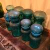 Blue Glass Apothecary Jars with Lids - 2