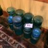 Blue Glass Apothecary Jars with Lids - 4