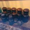 Apothecary Bottles Amber Glass With Ground Stoppers - 2