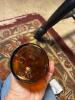 Scottish Amber Glass Bottles with Tall Necks