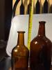 Scottish Amber Glass Bottles with Tall Necks - 2