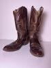 Frye Leather Western Cowboy Boots Brown Embroidered Size 9