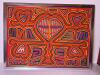 Framed Mola Textile in the Manner of Kuna Folk Art