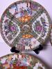 Rose Medallion Chinese Porcelain Plates with Figural Decor - 2