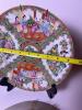 Rose Medallion Chinese Porcelain Plates with Figural Decor - 4