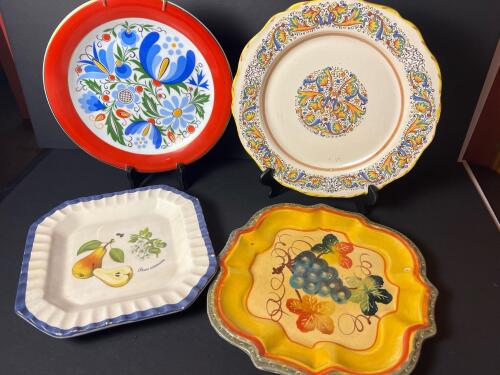 Decorative Ceramic Plates and Trays, Italian and European-Style
