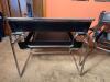 Pair of Wassily-Style Black Leather Look and Chrome Lounge Chairs - 9