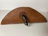 Leather Wide-Brimmed Hat in Western-Style - 3