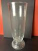 Large Clear Glass Pedestal Vase