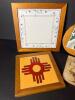 Decorative Ceramic Tile Trivets in Wooden Frames, Various Designs - 2
