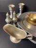 Assorted Wilton-Columbia Pewter Serveware and Brass Tea Cups - 2