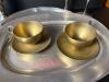Assorted Wilton-Columbia Pewter Serveware and Brass Tea Cups - 4