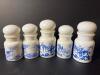 Belgium Blue Transferware Apothecary Jars