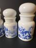 Belgium Blue Transferware Apothecary Jars - 2