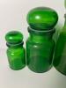 Green Glass Apothecary Jars with Stoppers - 3