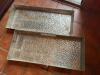 Handcrafted Metal Boot Trays With Hammered Texture