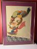 Framed Caricature Art Print of Carmen Miranda by Luiz 32" x 24"