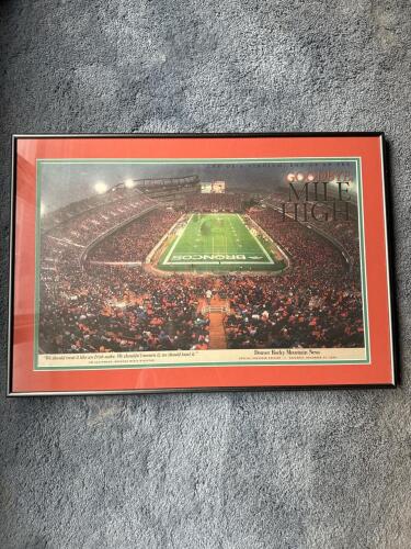 Goodbye Mile High Framed Denver Broncos Stadium Newspaper Print