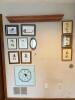 Framed Chinese Calligraphy Prints and Decorative Wall Mirror