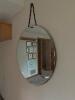 Round Hanging Mirror with Rope Edge and Backer - 2