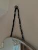 Round Hanging Mirror with Rope Edge and Backer - 4
