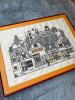 Framed Village Street Scene Embroidery in Folk-Art Style - 2