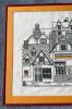 Framed Village Street Scene Embroidery in Folk-Art Style - 3