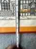 Framed Village Street Scene Embroidery in Folk-Art Style - 8