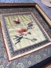 Framed Chinese-Style Silk Embroidery Panels with Birds and Flowers - 4