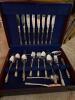 Wallace 18/10 Stainless Flatware Set with Gold Accents