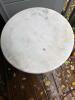 Round Marble Top Metal Accent Table With Ornate Base - 2