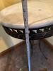 Round Marble Top Metal Accent Table With Ornate Base - 5