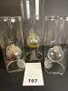 Three Wolfard Glass Spirit Burner Cylinders - 6