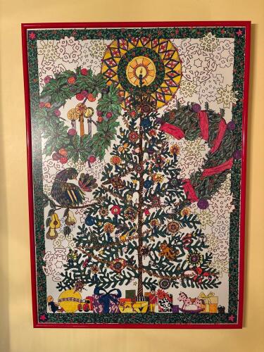 29"x40" Framed Christmas-Themed Coloring Poster
