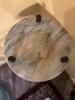 Three-Tier Marble and Wood Accent Table, Victorian-Style - 2