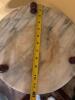 Three-Tier Marble and Wood Accent Table, Victorian-Style - 3