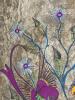 34X26" Framed Folk Art Painting on Handmade Bark Paper - 6
