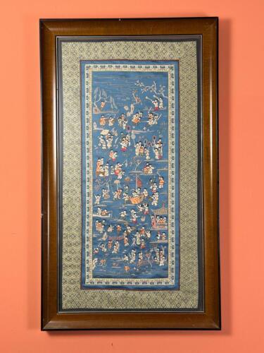 29X17" Framed Silk Embroidery