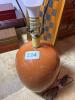 Large Terracotta-Style Table Lamp, Bulbous Base - 8
